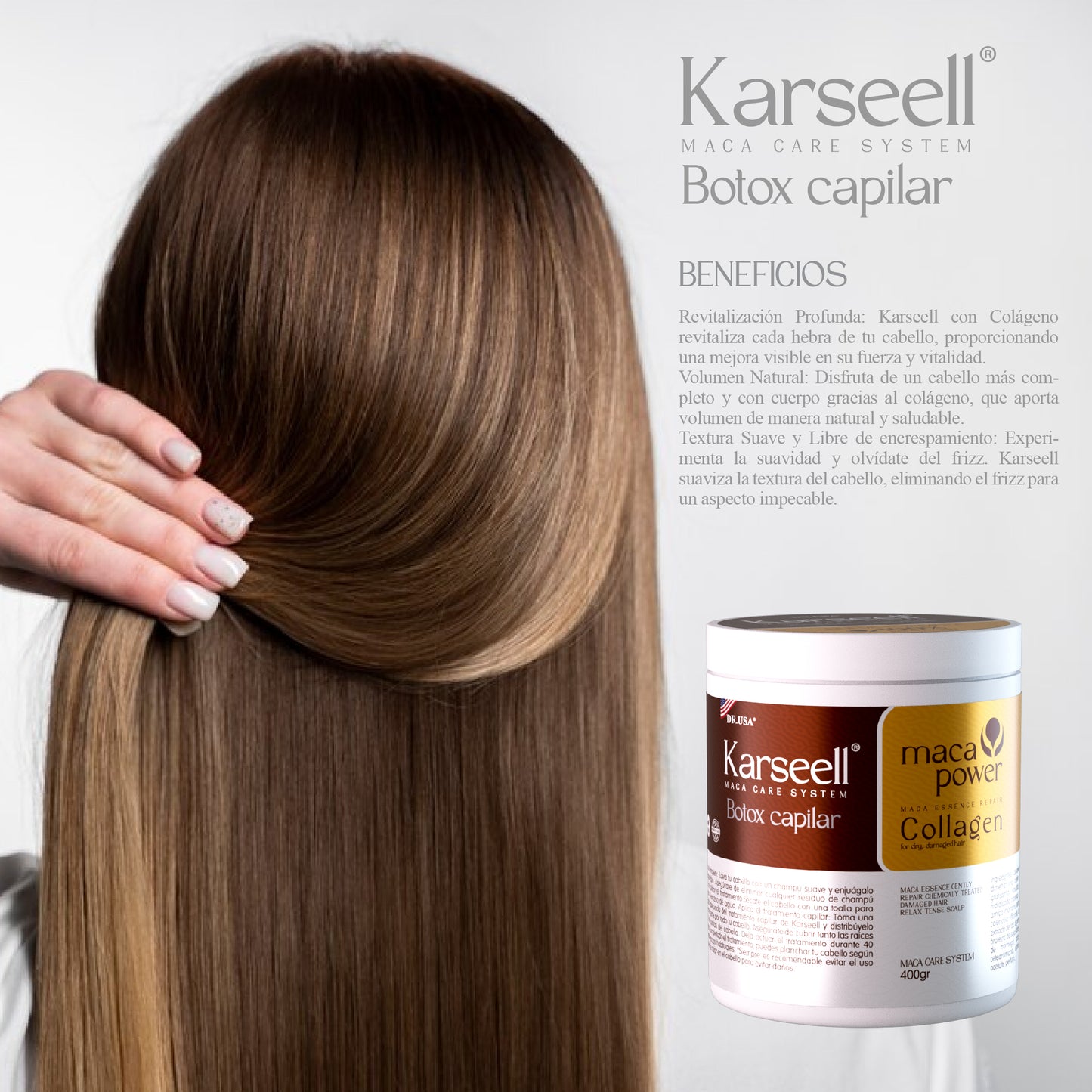 Karseell Collagen Hair Mask™ Botox Capilar Karseel Hidrata Nutre